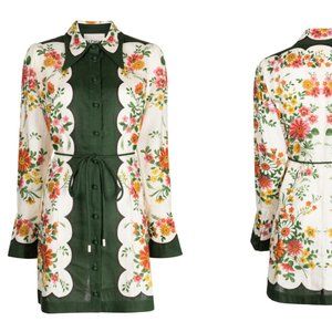 ALEMAIS Elisabetta floral-print linen minidress